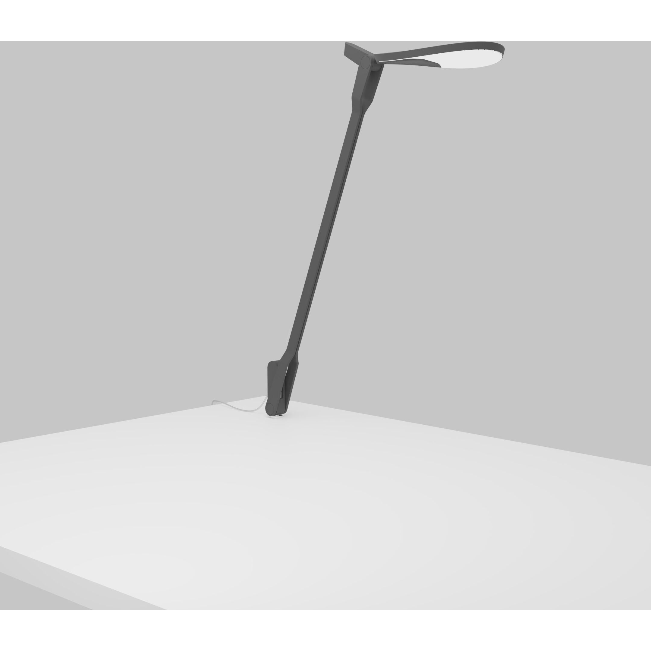 Splitty 16.05 inch 7.00 watt Matte Gray Desk Lamp Portable Light in Matte Grey, Through-Table Mount